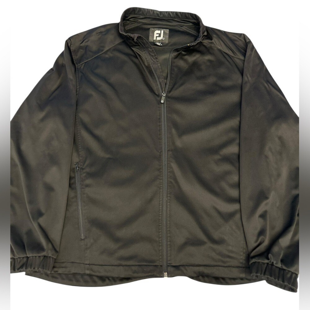 FOOTJOY Full‎ Zip Golf Jacket Men's Lg Lightweight Black
